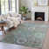 Machine Washable Indoor/Outdoor Xhevrie Green Rug