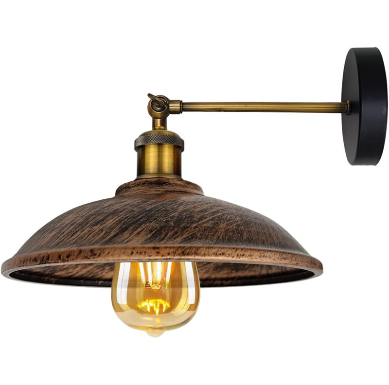 Armed Sconce, Brushed Copper, No