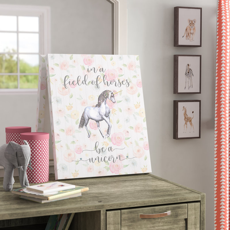 « be a licorne », impression, H 30 po x l 24 po x P 1,5 po, Toile tendue