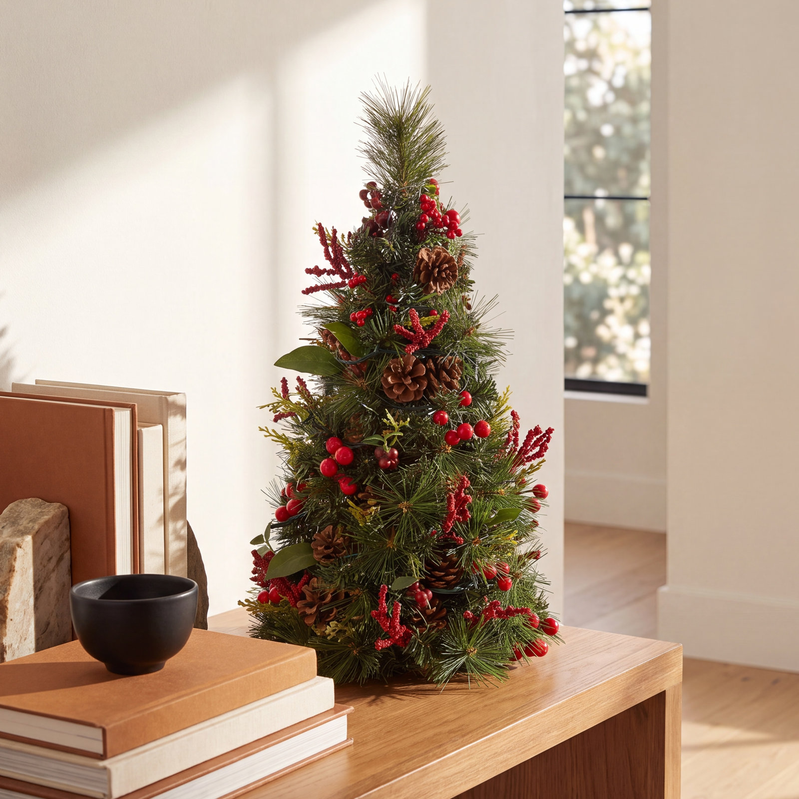 24' Lighted Artificial Pine Christmas Tree