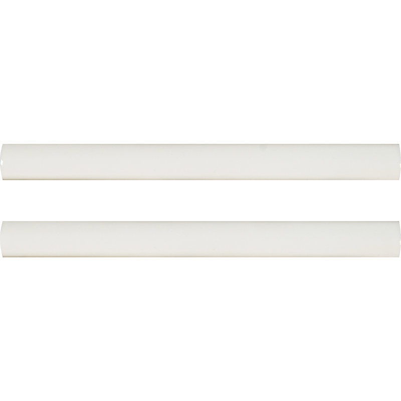 Whisper White Ceramic Quarter Round Tile Trim 6" x 0.625"
