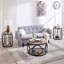 Table basse ronde 31,5 po avec tablettes de rangement à 2 niveaux Carnforth-997900813