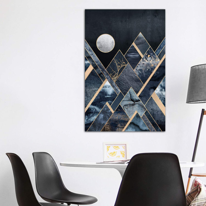 «Stormy Mountains» par Elisabeth Fredriksson - reproduction imprimée, H 18 po x l 26 po x P 1,5 po, Toile tendue
