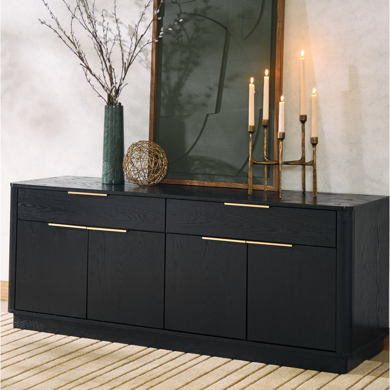 Gabrietta Media Console TV Stand, Black