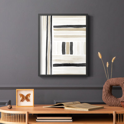 Neutral Lines II Framed Print - Solid Wood