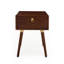Table de chevet en bois massif avec 1 tiroir, convenant à la chambre à coucher et au salon-111238103