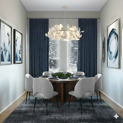 Transitional 10 Light Gold Chrome Floral Chandelier