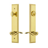 Carré Complete Tall Plate Entry Lever Set with Single Cylinder Deadbolt