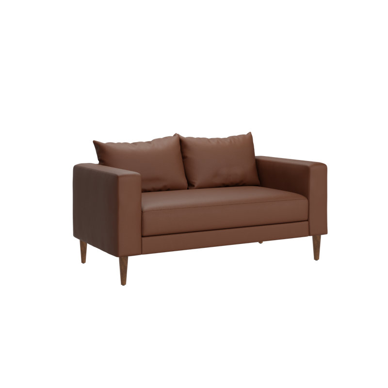 Essential Loveseat, Dark Brown, Terra Cactus Leather / Dark Brown
