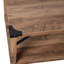 Table basse à 2 niveaux Talmon avec entretoises latérales en métal et embouts de coin-1662057542