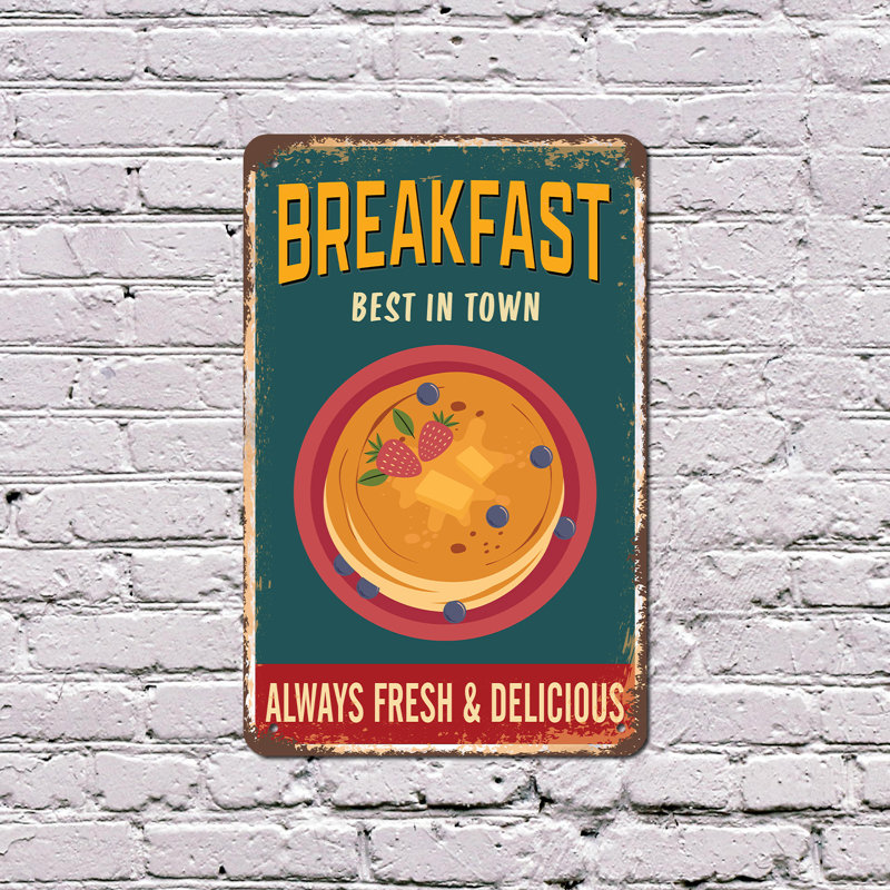 Panneau de petit-déjeuner en plastique 13 po x 20 po, H 13 po x l 20 po x P 0,1 po