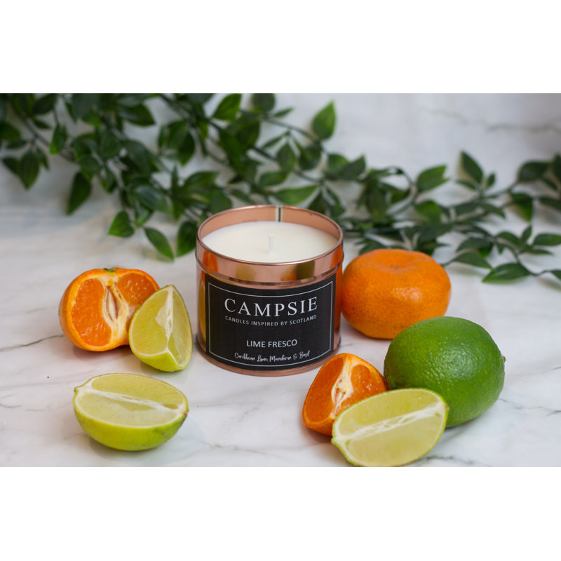 Lime, Basil And Mandarin Scented Jar Candle