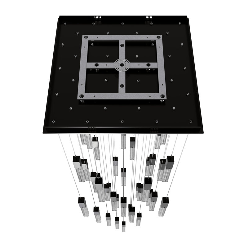Luminaire suspendu grappe à 41 lumières Boa, Bronze foncé