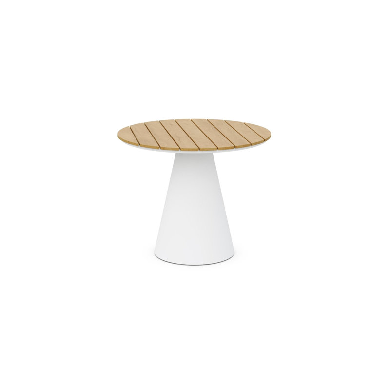 Leon Dining Table - Alpine Weatherwood Top, White