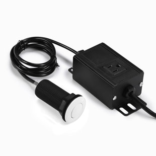 Garbage Disposal Air Switch Kit, Sink Top Waste Disposer On/off Push Button With Aluminum Alloy Power Module, Food Wasting Disposals Replacement Parts in 