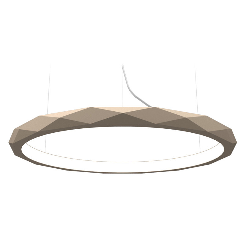 1 - Light LED Pendant, Imbuia, 2.34" H x 39" W x 39" D