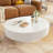 Modern Minimalist Round Coffee Table | 6.8'' Thick Fluted Tabletop | Sturdy Base | Easy Assembly for Living Room-43810867