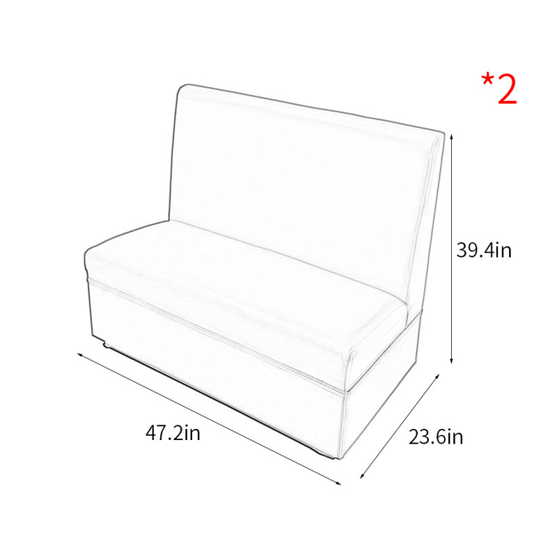 Banc rembourré en similicuir Modern
