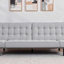 Canapé-lit convertible futon, coussins capitonnés en biscuit, gris 81 po-130982899