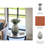Decorative Round Glazed Earthenware Table Vase for Home Decor - Modern Tall Flower Vase Accent for Living Room or Entryway Display - Gray & Ivory