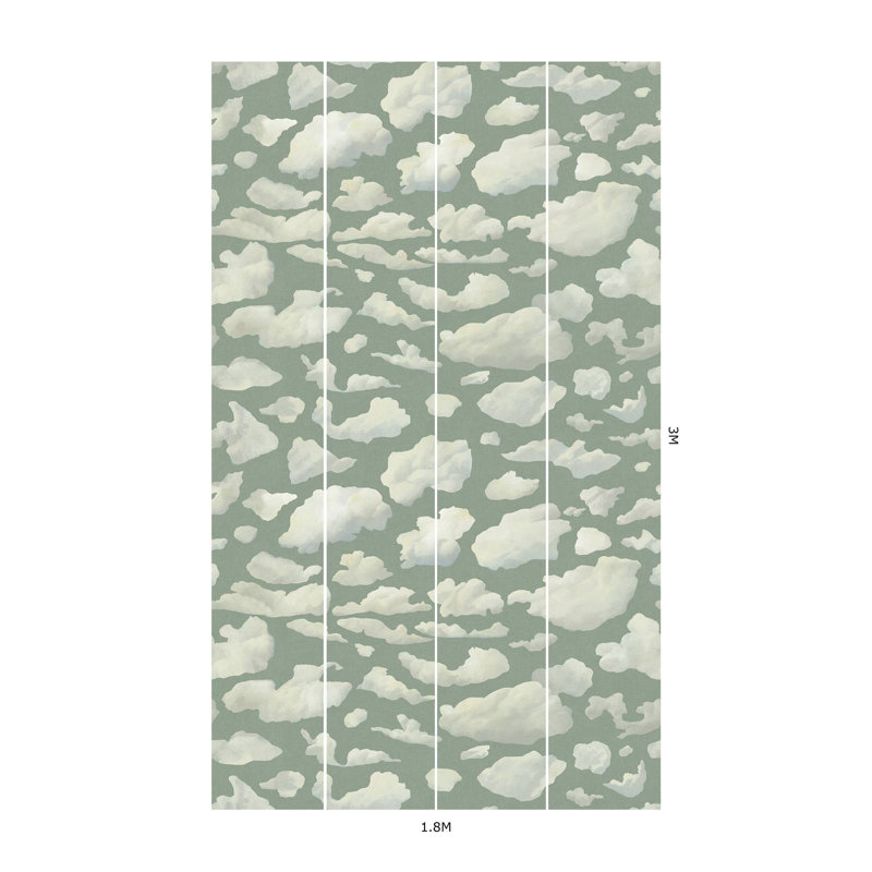 STRATUS Wallpaper - Sage 9'10" - full height wallpaper