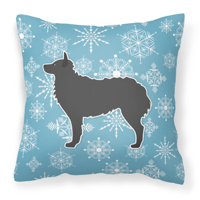 Coussin intérieur/extérieur en flocons d’hiver