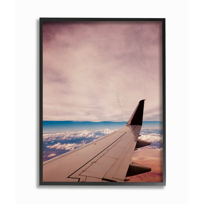 Photographie de voyage « avion window view traveling » par ashley, H 20 po x l 16 po x P 1,5 po, Giclée encadrée noir minuit