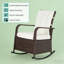 Fauteuil inclinable et berçant en rotin d'extérieur-1303719442
