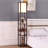 Maxwell 63 in. Traditional LED 3-Shelf Floor Lamp with Fabric Square Shade-1916096226