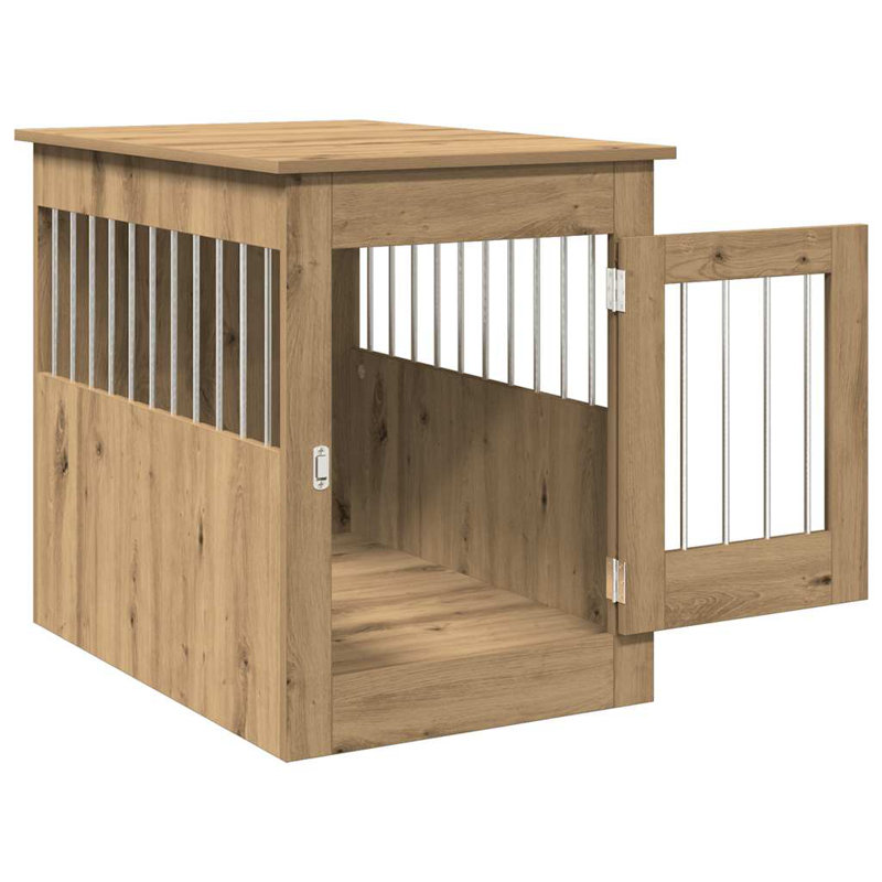 Pet Crate, 68cm H x 55cm W x 80cm D, Artisan Oak