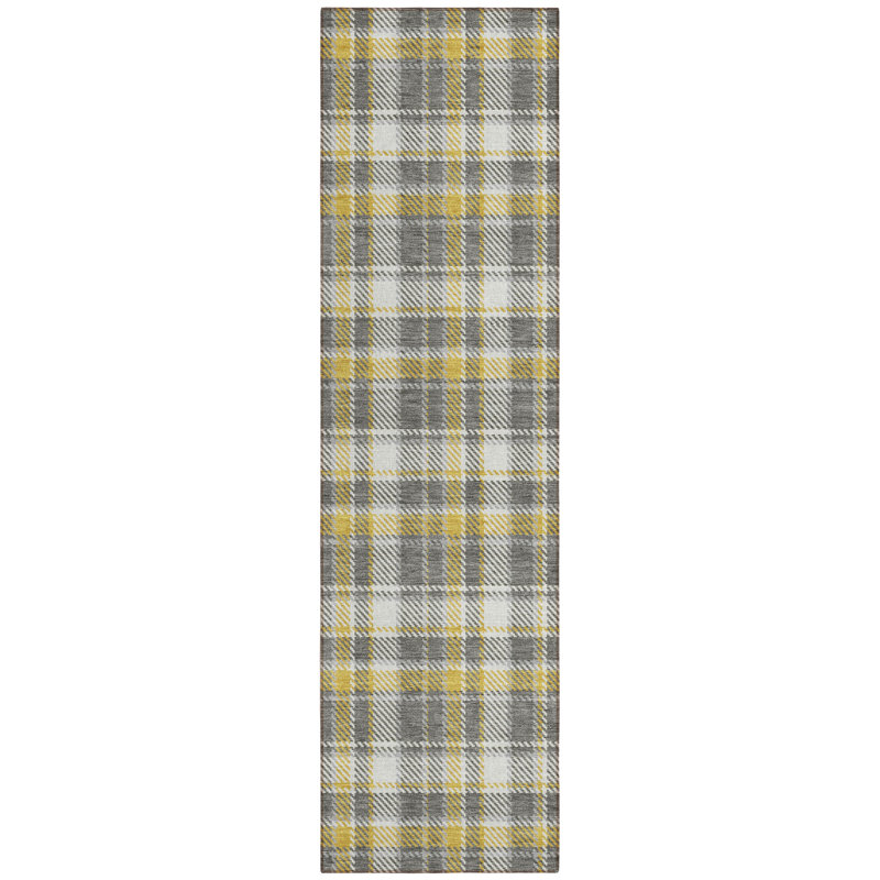 Washable Plaid Indoor / Outdoor Rug, Runner 2'3" x 7'6"