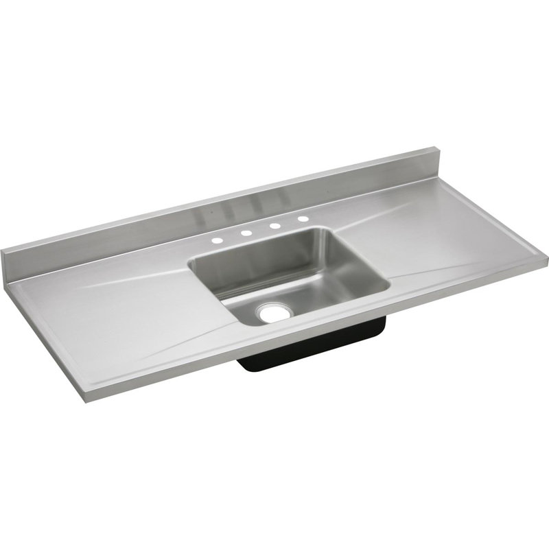 Lustertone 60" L x 25" W Drop-In Kitchen Sink