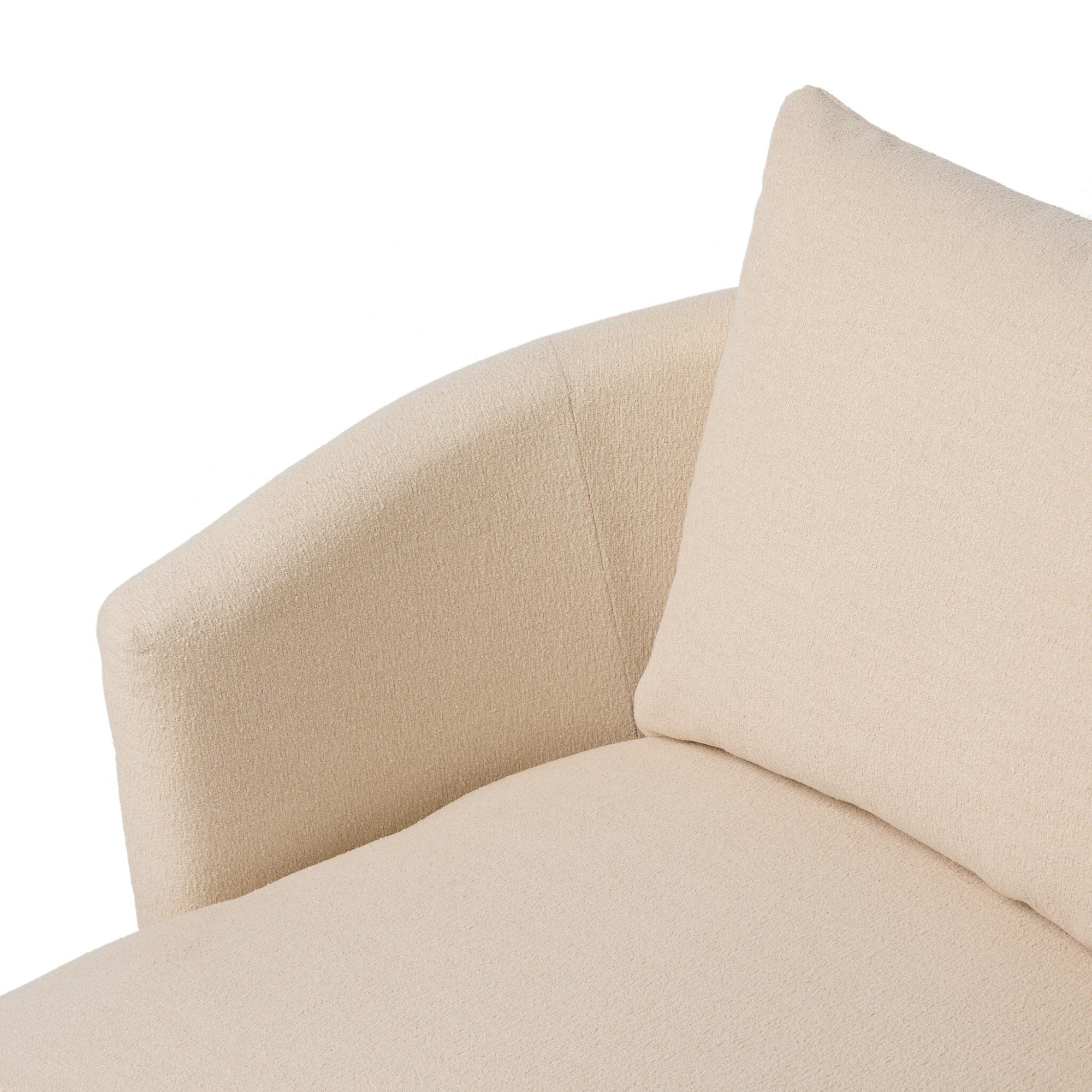 Mirage Upholstered Chaise Lounge, Crypton Wayfarer Snow Polyester