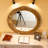 31.3" Gold Textured Round Wall Mirror