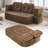 Boneless 78.7" Convertible Folding Sofa Bed Full Size, Comfy Boneless Loveseat Fold Out Couch With Pillows & Armrest-362037909