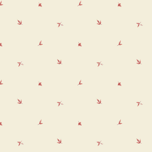 Papier peint feuille à taches 32,7 pi x 20,5 po Surrey, Rouge