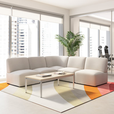 Canapé modulaire en L à 5 places Bush Business Furniture Assemble
