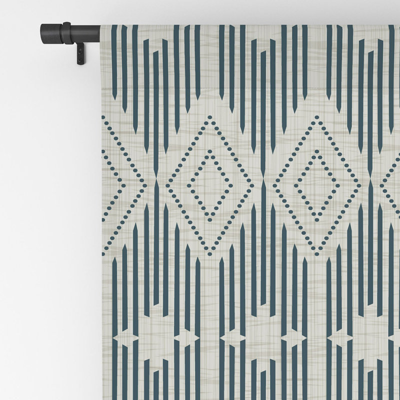Heather Dutton West End Midnight Linen 1pc Blackout Window Curtain Panel, 50" W x 120" L