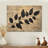 Black Leaves Shadow Silhouette V - Leaves Wood Wall Art - On Natural Pine Wood-1985352777