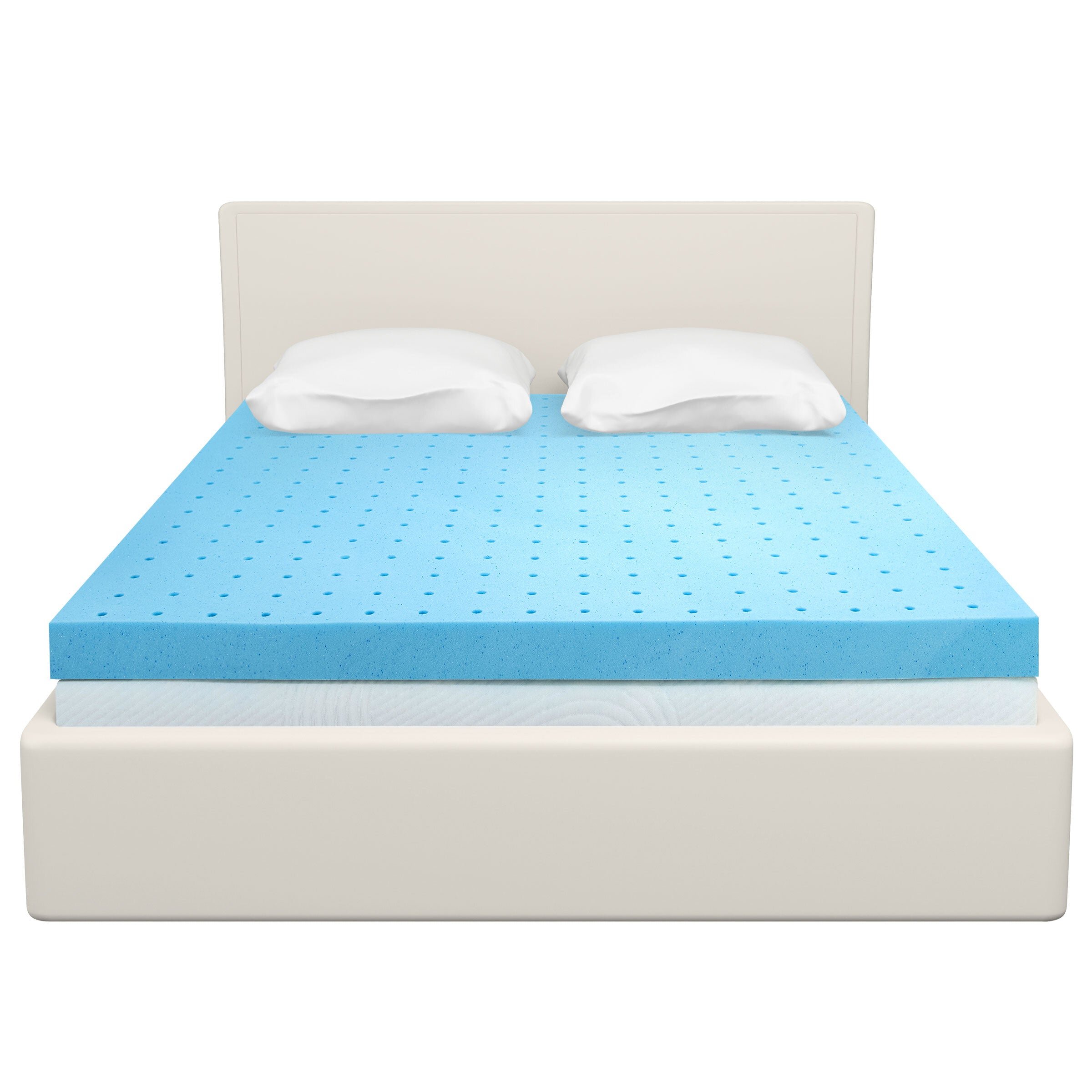 Subrtex 4 Inch Removable Cooling Mattress Topper Cover (Only Cover