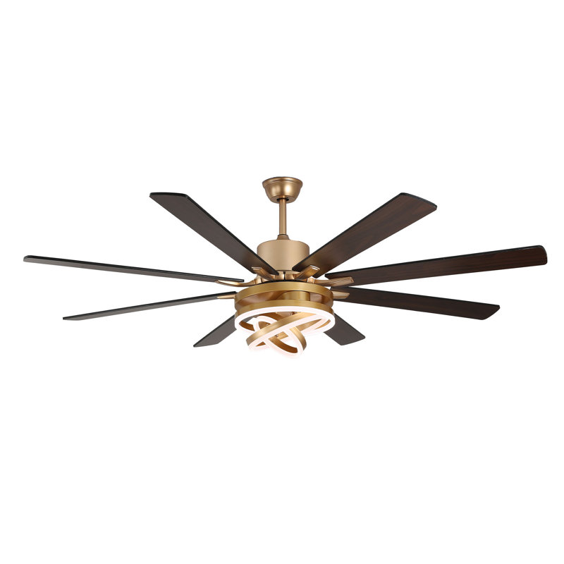Ventilateur de plafond 72 po Terriek Modern, Doré