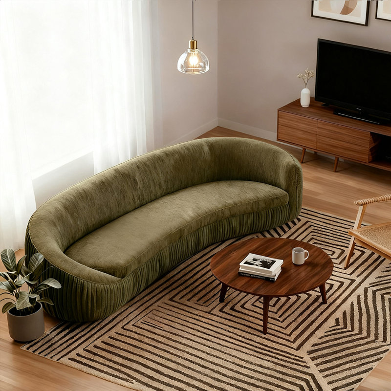 Canapé rembourré 92 po 92 po avec coussins à ressorts 92 po Modern