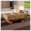 Table basse rectangulaire moderne en bois - Centre de table rustique en panneau de fibres à densité moyenne