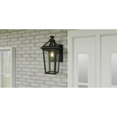 Frimmy 1-Light Matte Black Outdoor Wall Lantern