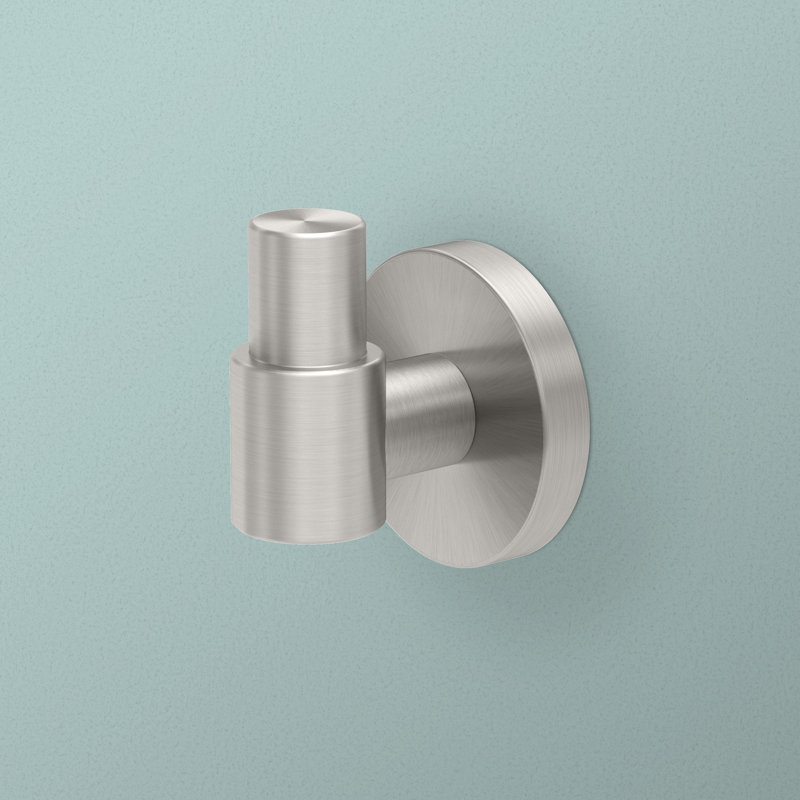 Reveal  Wall Mounted Single Robe Hook | Robe, Towel Hook for Bathroom, Satin Nickel