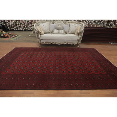 Geometric Oriental Afghan Area Rug 8x11