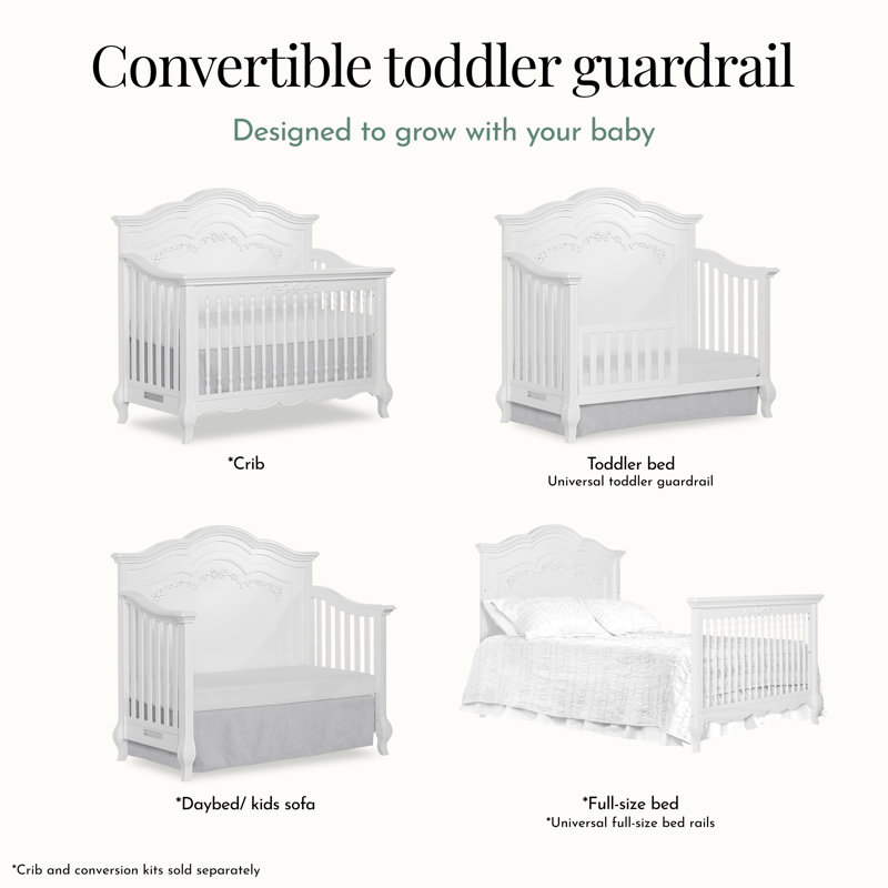 Evolur Toddler Bed Rail, Frost