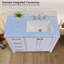 Plateau de meuble-lavabo simple 36 po en pierre reconstituée avec lavabo - pour remplacement de meuble-lavabo, sans armoire