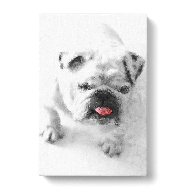 White British Bulldog Vol.1 - Wrapped Canvas, 50cm H x 35cm W x 3cm D