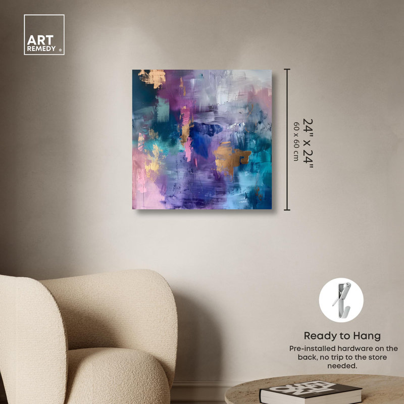 Beautiful Jewels Canvas Colorful Abstract Wall Art by Art Remedy, Wrapped Canvas, 24" H x 24" W
